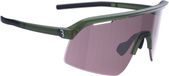 BBB Cycling Valor Flux Lunettes de vélo professionnelles Hommes et Femmes - Lunettes de sport à contraste élevé - Lunettes de cyclisme avec lentille Flux - Anti-buée - Vert mat transparent - BSG-81