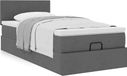 Maison Exclusive - Cadre de lit ottoman avec matelas gris foncé 100x200 cm tissu