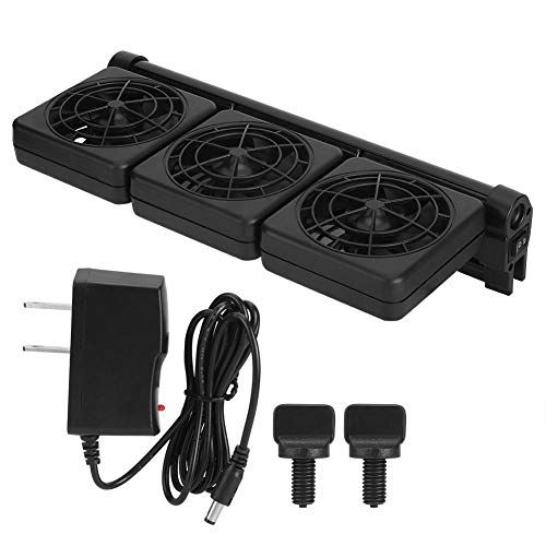Pssopp Aquariumkoeler, ventilator, om op te hangen, mini-koeling, 2 snelheidsniveaus, verstelbaar, voor aquarium, vistank, EU