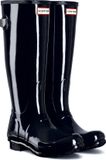 Hunter - Verstelbare regenlaarzen voor dames - Original Tall - Glanzend Zwart - Maat 36