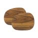 Aida Plat à beurre Raw 14x19cm Lot de 2 teck Marron