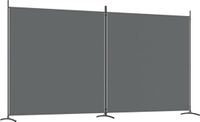 vidaXL Kamerscherm met 2 panelen 346x180 cm stof antracietkleurig