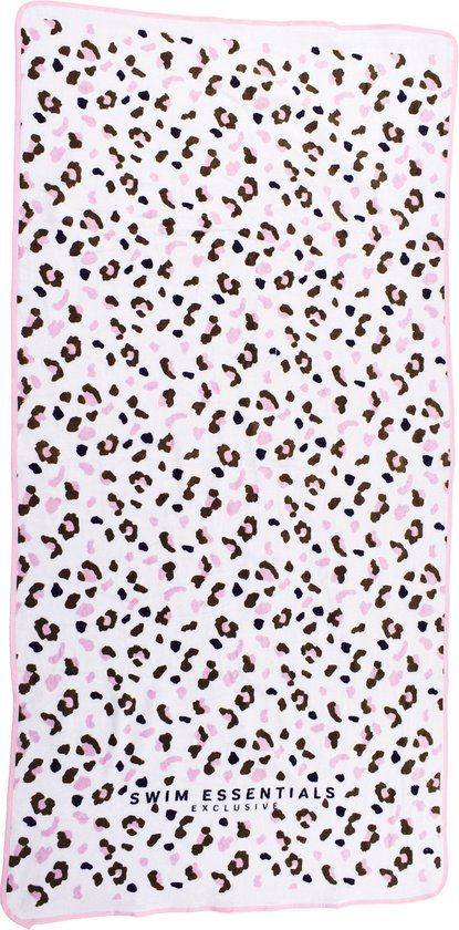 Swim Essentials Kaki Panterprint Microvezel Handdoek 135 x 65 cm