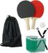 HOME DECO FACTORY CMP Tafeltennis setje - 2 bats en 2 ballen - incl. net - hout/kunststof - compleet set - pingpong