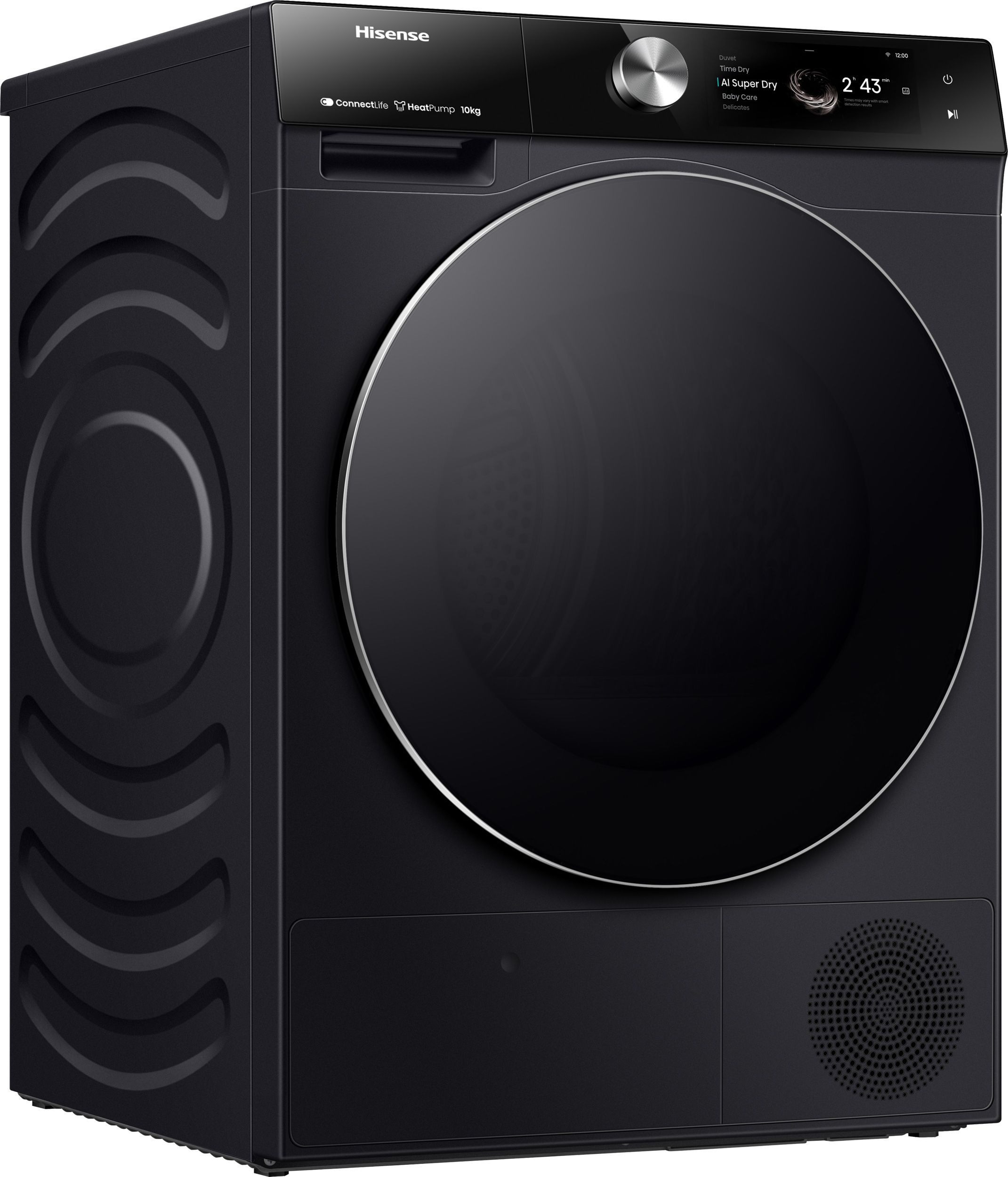 Hisense DH7S107BB - 10 kg Heat Pump Dryer - A+++ - Black