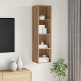 Maison Exclusive - Meuble TV, 37 x 37 x 142,5 cm, panneau de particules aspect chêne artisanal