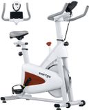 SPORTNOW Hometrainer - Staal - 98x45x117cm - Wit