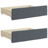 VidaXL Canapé-lit anthracite velours 90x200 cm