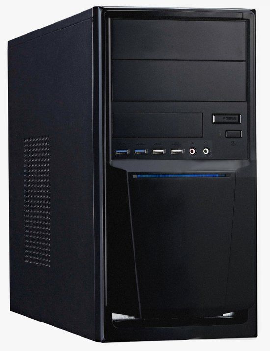 Linkworld Geh Micro ATX 7271-23 o.N. (B) 2x USB3.0 Computerbehuizing Midi Tower Zwart