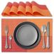 IPEA Amerikaanse elegante placemats 45 x 30 cm - 6 eenheden - oranje