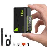 elzle Elektrische mini-luchtpomp voor fiets, max. 150 psi fietspomp met zaklamp, 150 g, draagbare fietspomp voor fiets, motorfiets, scooter, ballen, digitaal led-display, USB-C oplaadbaar