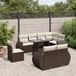 Maison Exclusive - Ensemble de meubles de jardin 9 pièces avec canapé et coussins, marron, en polyrotin