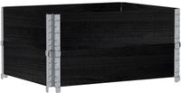 vidaXL Plantenbak 80x60 cm massief grenenhout zwart