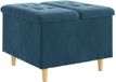 vidaXL Opbergpoef met kussen, blauw, 60 x 60 x 45 cm, fluweel