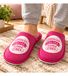 Camprella Pantoufles douillettes pour femme – Motif humoristique « Signe astrologique : Paresseux / Ascendant : Canapé » – Microfibre confortable et rembourrage moelleux – Idée cadeau – Rose