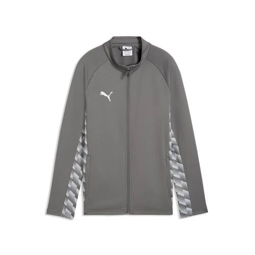 Puma Junior voetbaltrainingsjack grijs