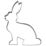 Staedter Rabbit Cookie Cutter, Sitting, Silver, Stainless Steel, 9.5 cm