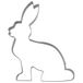 Staedter Rabbit Cookie Cutter, Sitting, Silver, Stainless Steel, 9.5 cm