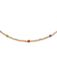 SINGULARU - Glam Ketting. Roestvrij staal met 18 kt goudlaag. Dubbele ketting met gekleurde kristallen. Lengte 40 cm. Sieraden voor dames