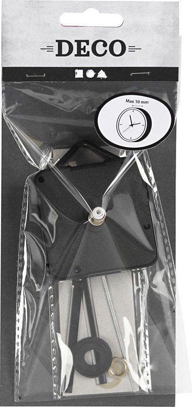 Creativ Company Uurwerk 5,5 x 5,5 cm Zwart - Kunststof