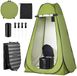 Latios Toilette de camping - Toilette de voyage portable - Pliable - Capacité de charge 150 kg - Sac de transport inclus - Avec sacs à déchets - Avec tente d'intimité pliable