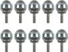 Merkloos 10Pcs Roulettes Roulement à billes Roulettes à œil de bœuf en acier au carbone avec tige filetée M5 Roulettes à roulement à billes mini universelles pour meubles Armoire (Bille en acier)