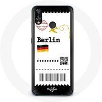 Maniacase Hoesje voor Huawei P20 Lite Vliegticket Berlijn