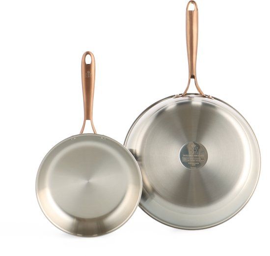 BK Rose 2-delige Koekenpannenset (20 + 28 cm) - Zilver