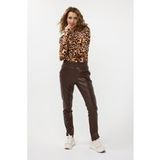 Esqualo Trousers Tregging Vegan Leather Chocolate