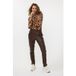 Esqualo Trousers Tregging Vegan Leather Chocolate
