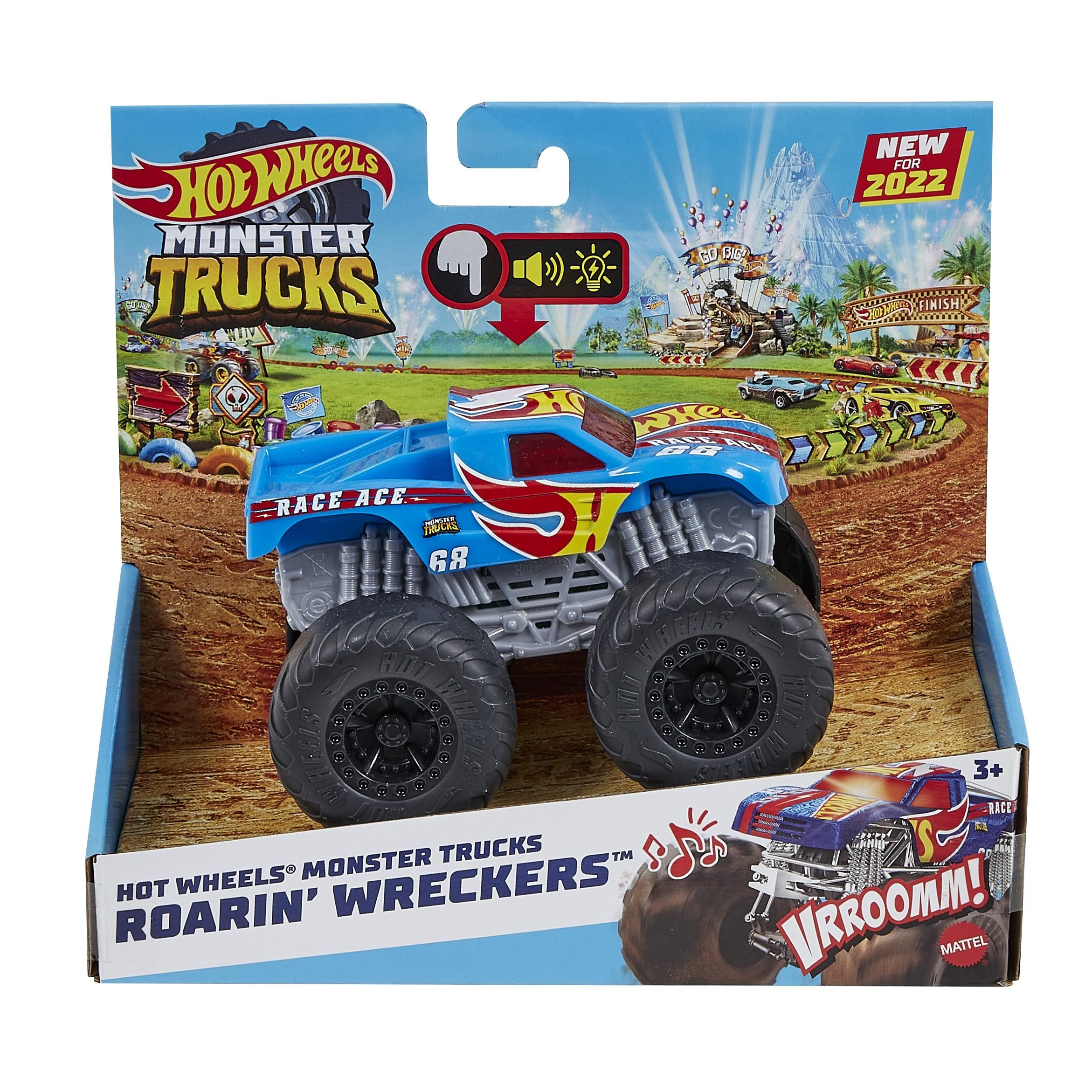 Hot Wheels Monster Trucks Mt-Lichten En -Geluiden Race Ace - HDX63