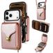 Apple Coque tout-en-un iPhone 17 Pro Max/18 Pro Max avec portefeuille et dragonne - Or rose