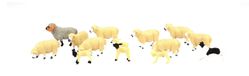 Merkloos Schleich Speelgoedschapen set - Schapen en herdershond - 14 delen - 1:32 - Kinderen vanaf 3 jaar