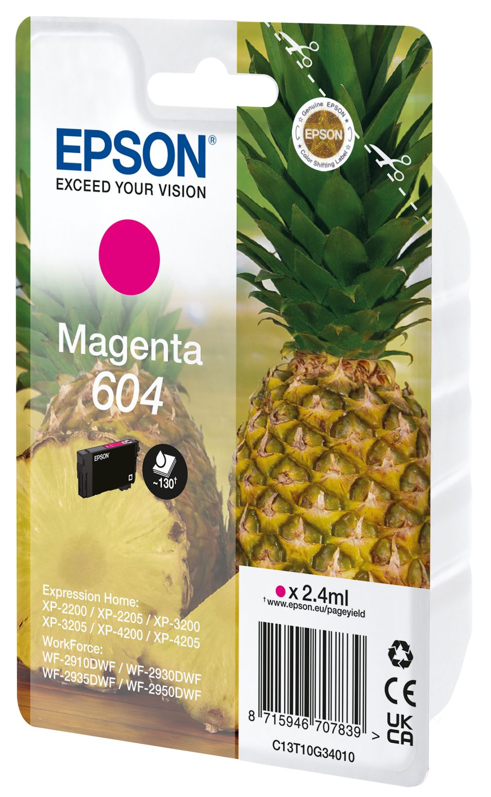 Epson 604 Magenta Ink Cartridge - Original - Standard Yield