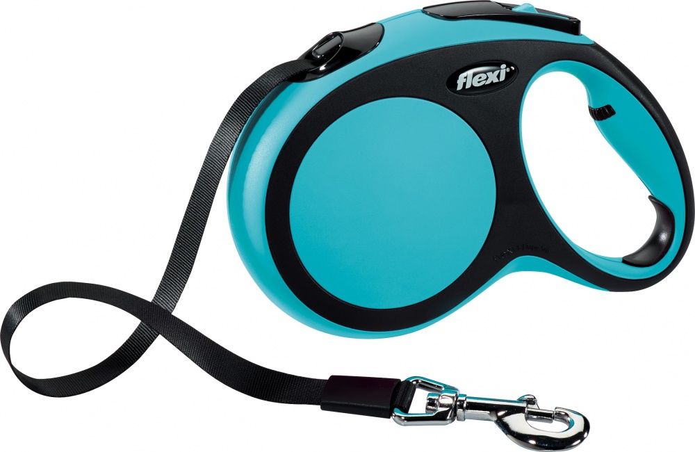 Flexi New COMFORT L Tape - Zwart/Blauw - 5 meter - tot 60 kg