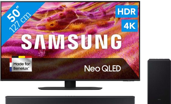 Samsung 50" Neo QLED QN90F 4K TV (2025) with HW-Q600F Soundbar (2025) Bundle