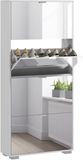 HOMCOM neerklapbare schoenenkast - Spaanplaat - 76x26x168cm - Wit