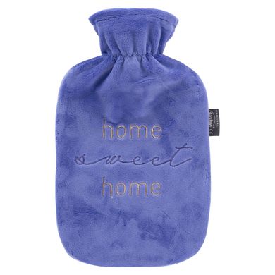 fashy Warmwaterkruik 2L met fleece hoes en borduursel - Paars