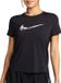 Nike One Dri-FIT Swoosh Shirt Dames - Zwart - Maat XL