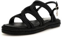 Guess Damessandalen Kalore Zwart Synthetisch Platte Sandalen Maat 38