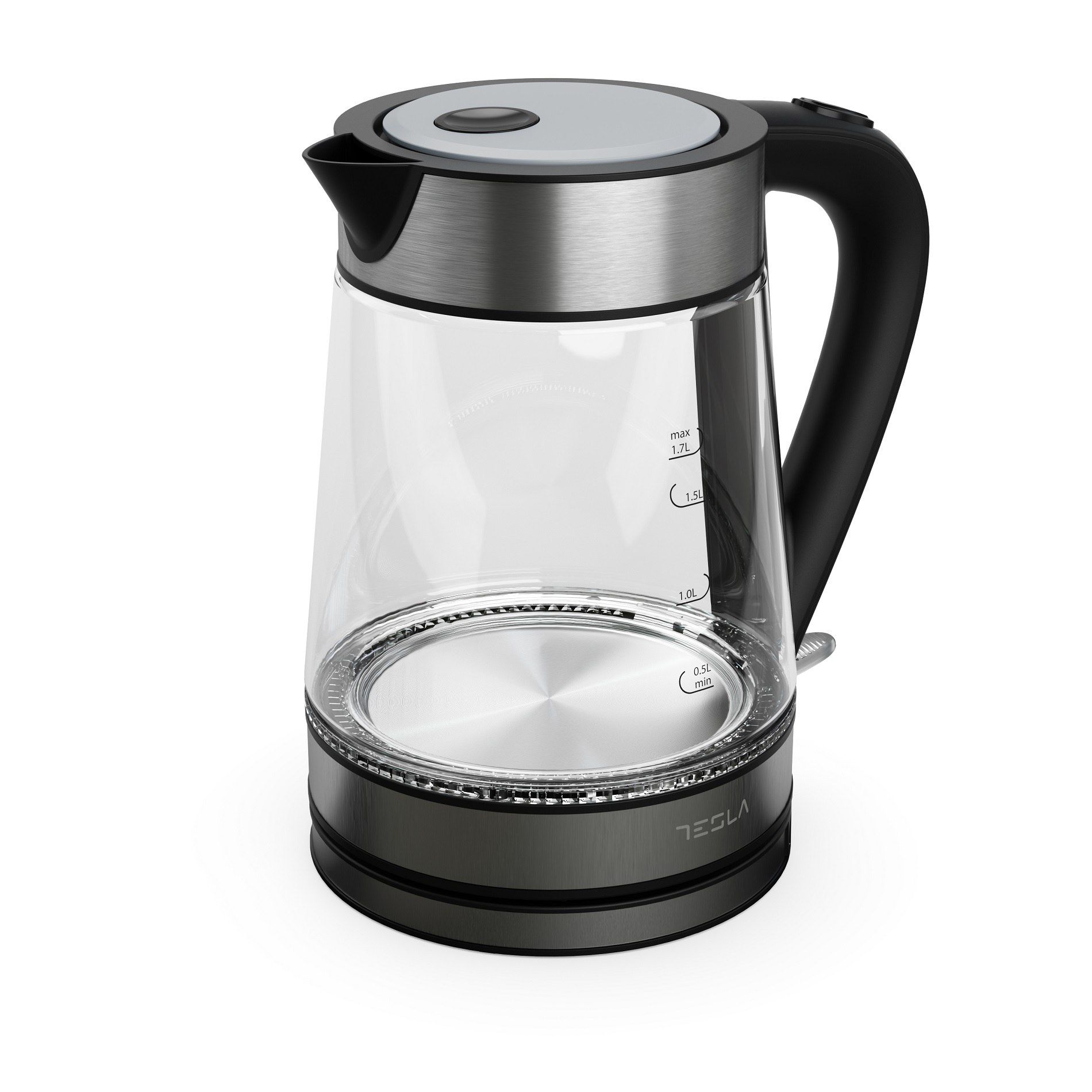 Tesla KT300X Waterkoker - 1.7L - 2200W - RVS & Transparant Glas