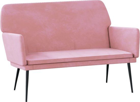 vidaXL Bankje 108x79x79 cm fluweel roze