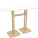 Manutan Expert Table de réunion haute 4 personnes Woody plateau lisse