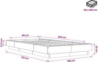vidaXL Vloerbedframe Wit 80 x 210 cm Bewerkt hout
