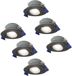 HOFTRONIC Set van 6 Lima LED inbouwspots - 4 Watt 345 Lumen - 6500K daglicht wit - GU10 - Dimbaar - Rond - Kantelbaar - IP65 Waterdicht - Zwart