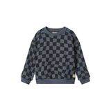Wheat rechtvallende geruite sweater - antraciet/zwart