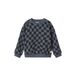 Wheat rechtvallende geruite sweater - antraciet/zwart