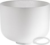 Sonic Energy Crystal Singing Bowl - 10" Sacral Chakra - Akkoord 432Hz Note D4 - Meditatie Yoga Sound Healing - Inclusief Siliconen Ring (CSB10D)