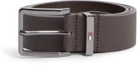 Tommy Hilfiger Riem 'OLIVER SAFFIANO' Unisex Leer Chocoladebruin Herfst/Winter