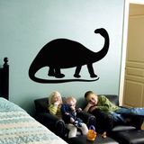 Ambiance Sticker Schoolbordsticker - Uitwisbare Zelfklevende Muurstickers - Dinosaurus Silhouet - 15x20cm